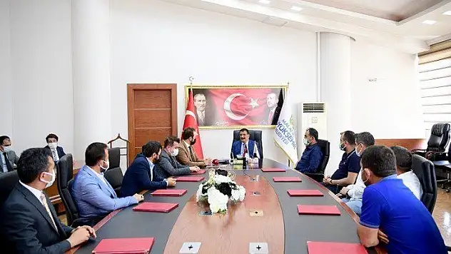 Mimder Heyeti Başkan Gürkan'ı Ziyaret Etti