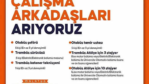 Motaş 'Malatya İstihdam Merkezi' Üzerinden Personel Alımı Yapacak