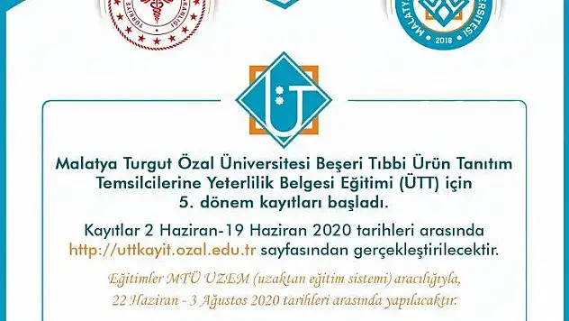 MTÜ Beşeri Tıbbi Ürün Tanıtım Temsilcilerine Yeterlilik Belgesi 5. Dönem Eğitimi başlıyor
