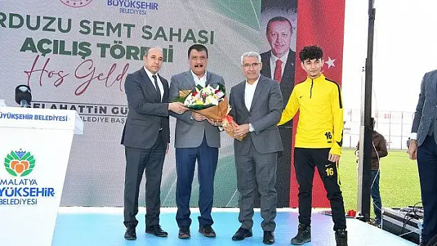Orduzu Sentetik Çim Sahası düzenlenen törenle hizmete girdi