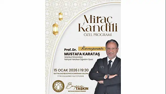 Prof. Dr. Mustafa Karataş Battalgazi'de Miraç Kandili Programında