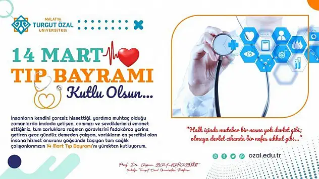 Rektör Karabulut, 'Sağlık hayattır, Tıp, hayatı paylaşma sanatıdır.'