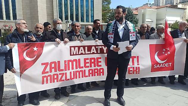 Saadet Partisi Malatya Teşkilatı'ndan Gazze ve Kudüs İçin Basın Açıklaması