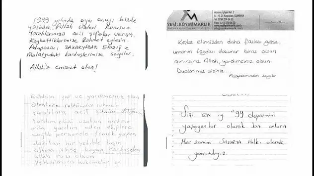 Sakaryalılardan Duygu Dolu Mesajlar