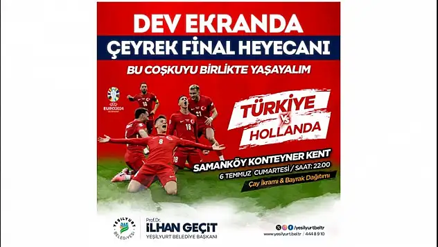 Samanköy Konteyner Kentte dev ekran kuracak