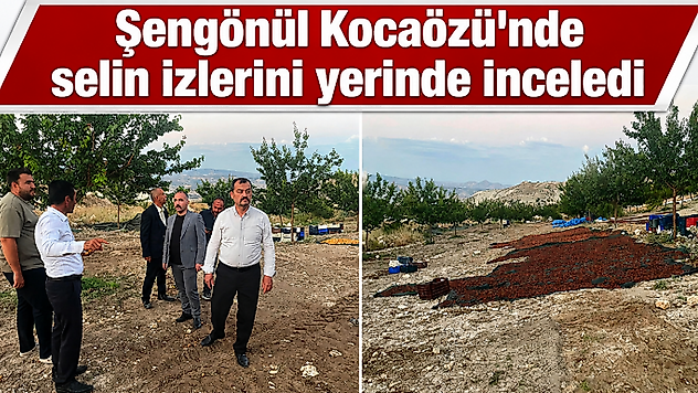 Şengönül Kocaözü'nde selin izlerini yerinde inceledi