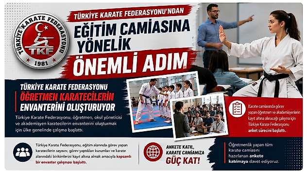 Türkiye Karate Federasyonu Öğretmen Karatecilerin Envanterini Çıkarıyor