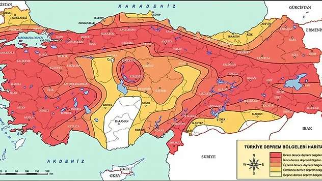 Türkiye'nin güncellenmiş diri fay haritası
