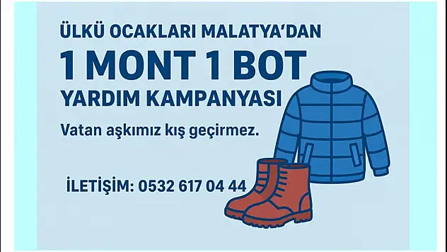 Ülkü Ocakları Malatya'dan '1 Mont 1 Bot' Yardım Kampanyası