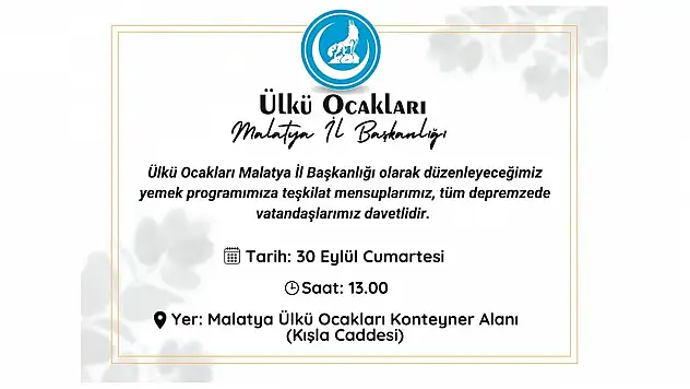 Ülkü Ocaklarından Yemek Proğramı