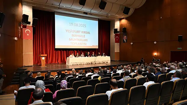 Vali Seddar Yavuz Başkanlığında Yeşilyurt Kırsal Mahalle Muhtarlar Toplantısı Gerçekleştirildi