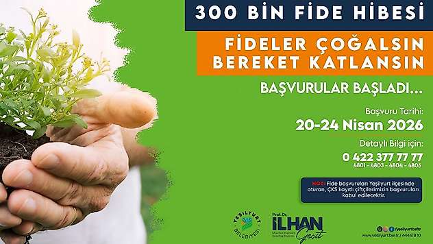Yeşilyurt Belediyesi 300 Bin Adet Fide Dağıtımı Yapacak