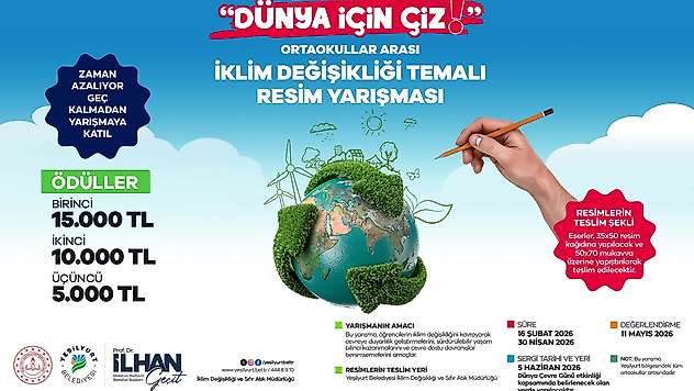 Yeşilyurt Belediyesi'nden Ortaokullara İklim Değişikliği Temalı Resim Yarışması