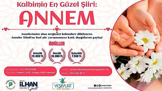 Yeşilyurt'ta Anneler Günü İçin Anlamlı Şiir Yarışması