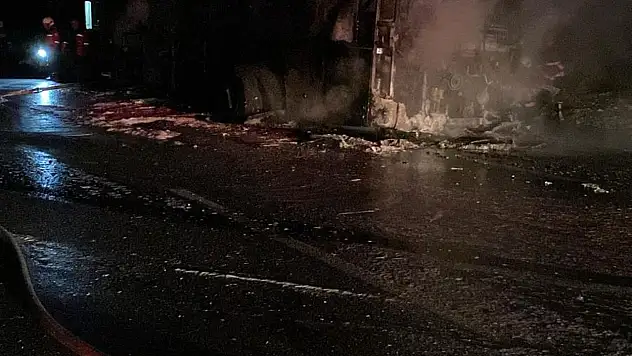 Yolcu Otobüsünde Yangın