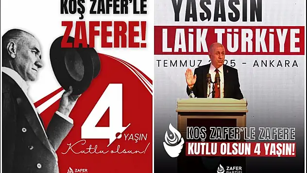 Zafer Partisi Malatya İl Başkanlığı'ndan 4. Yıl Mesajı