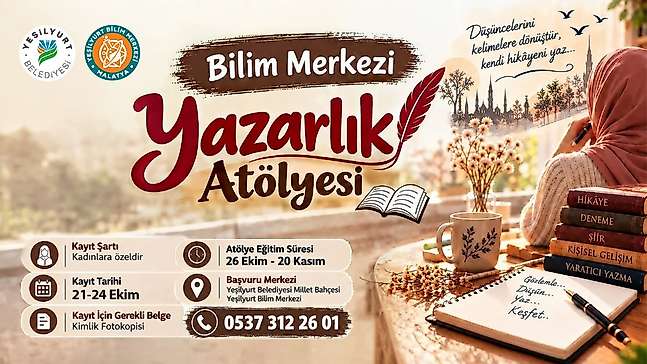Yeşilyurt'ta Kadınlara Özel Yazarlık Atölyesi Başlıyor!