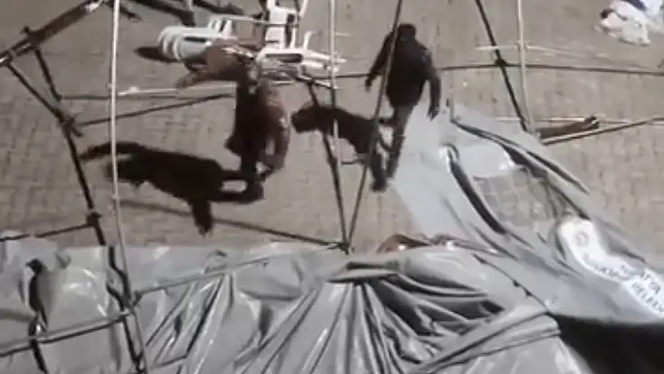 Doğanşehir’de Fırtına Taziye Çadırını Uçurdu