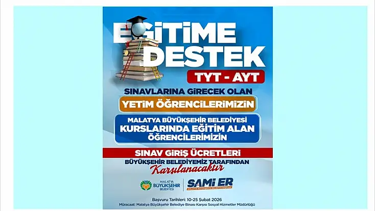 Malatya Büyükşehir’den YKS Adaylarına Büyük Destek