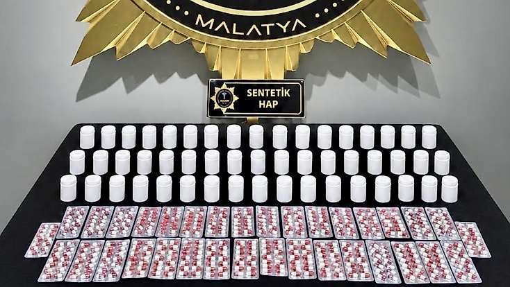 Malatya’da Uyuşturucu Operasyonu: 3 Bin 601 Sentetik Ecza Ele Ge geçirildi