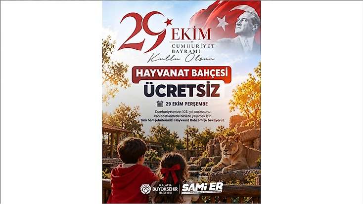 Malatya Hayvanat Bahçesi 29 Ekim’de Ücretsiz Olacak