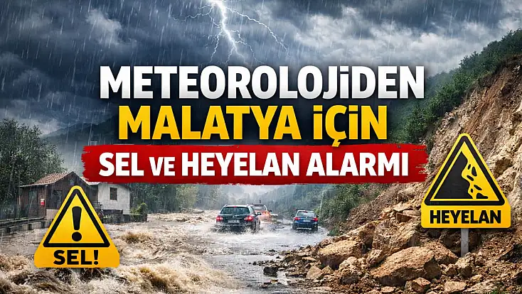 Meteorolojiden Malatya İçin Sel ve Heyelan Alarmı