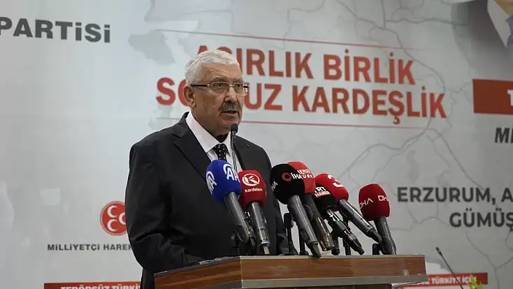 MHP'li Yalçın Erzurum'dan seslendi: 'Milli egemenlikten taviz yok! Millet algı oyunlarına gelmeyecek!'