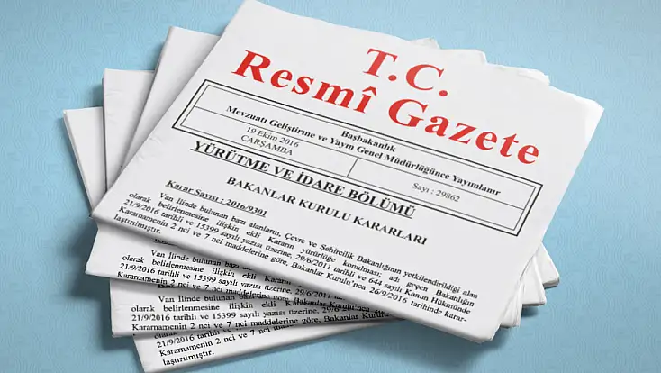 Resmi Gazete'de bugün