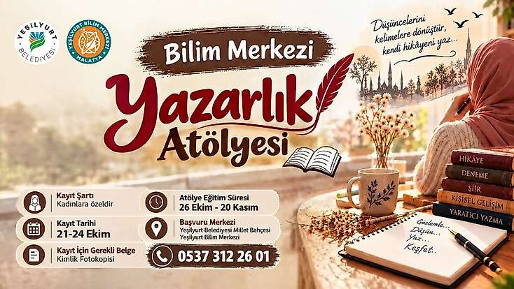 Yeşilyurt’ta Kadınlara Özel Yazarlık Atölyesi Başlıyor!