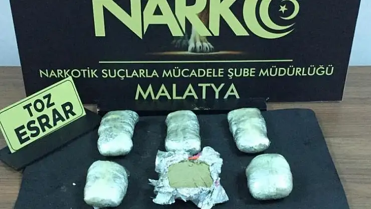 1 Kilo Toz esrar ele geçirildi