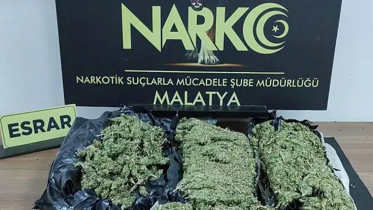 3 kilo 300 gr Kubar Esrar ele geçirildi