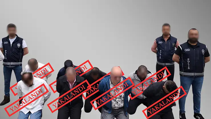 6 ilde gerçekleştirilen operasyonlarda 11 ülkede aranan 23 şüpheli yakalandı