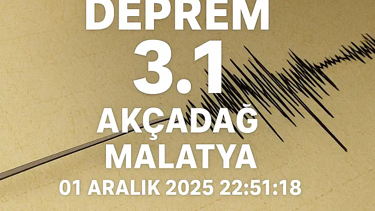 Akçadağ'da 3.1 Büyüklüğünde Deprem