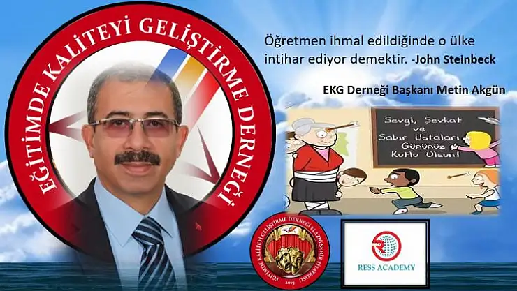 Başkan Akgün'den 24 Kasım Öğretmenler Günü Mesajı...