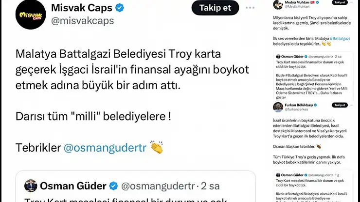 Battalgazi Belediyesi'nin Başlattığı Boykot Sosyal Medyada Büyük İlgi Gördü