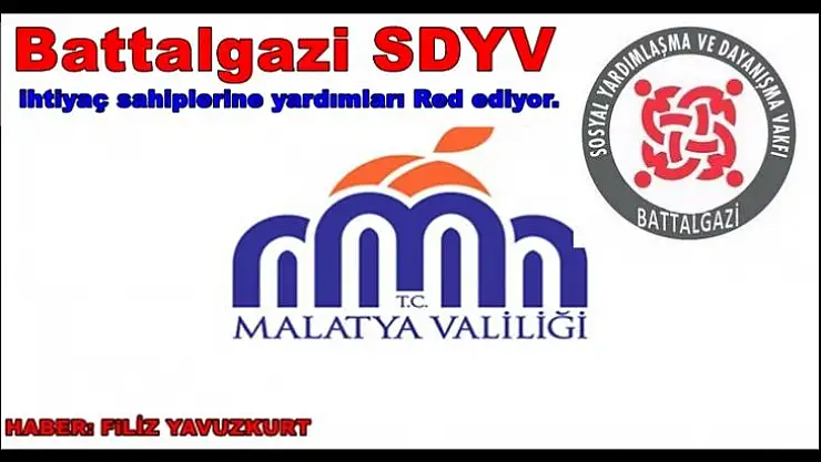 Battalgazi SDYV,  ihtiyaç sahiplerine yardımları Red ediyor.