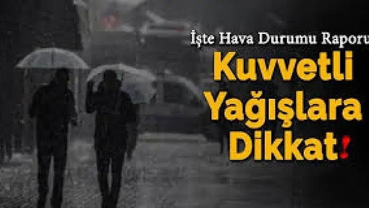 Bölgede Sağanak Yağış devam edecek