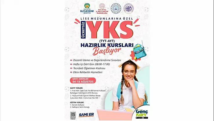 Büyükşehir Belediyesi'ne Bağlı Ücretsiz YKS Hazırlık Kursu Kayıtları Başlıyor
