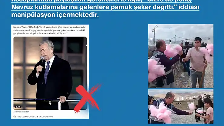 Cizre'de pamuk şeker dağıtan polisle ilgili açıklama