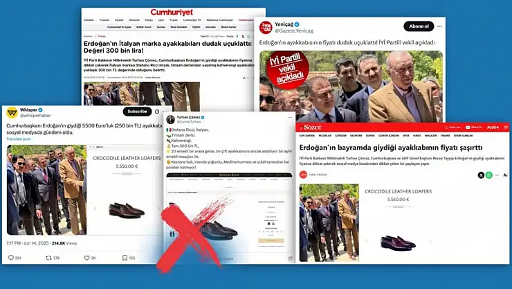 Cumhurbaşkanı Erdoğan'ın ayakkabısıyla ilgili '5 Bin 500 Avro' iddialarına yalanlama