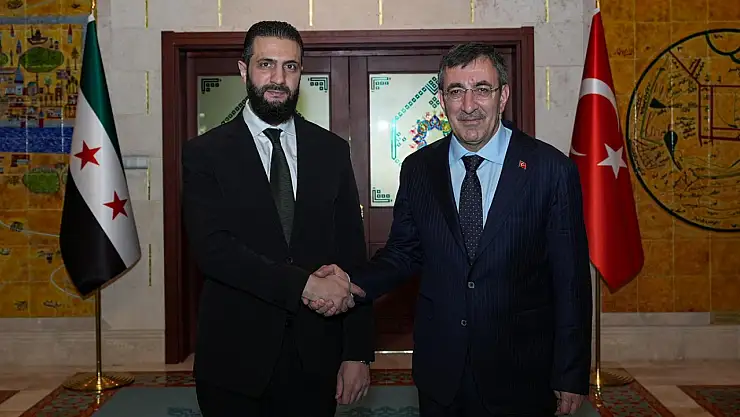 Cumhurbaşkanı Yardımcısı Yılmaz ile Suriye Cumhurbaşkanı Şara arasında heyetler arası görüşme