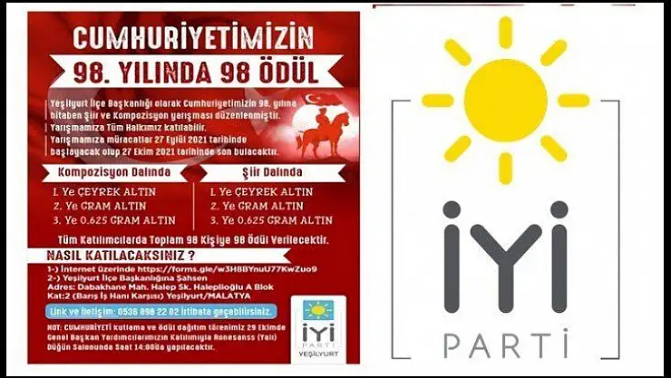 Cumhuriyetin 98.Yılında Şiir ve Kompozisyon Yarışması