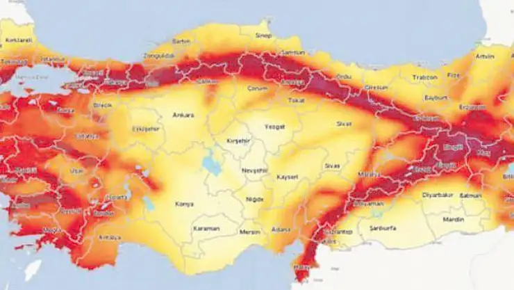 Deprem konusunda risk taşıyan il ve ilçeler