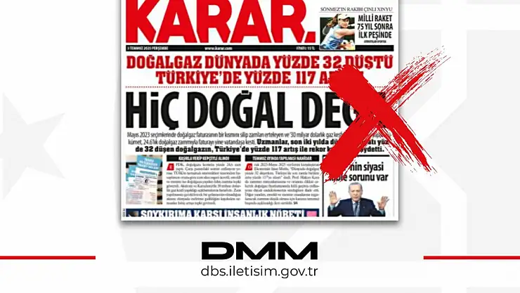 DMM'den 'doğalgaz fiyatları' hakkındaki kıyaslara açıklama