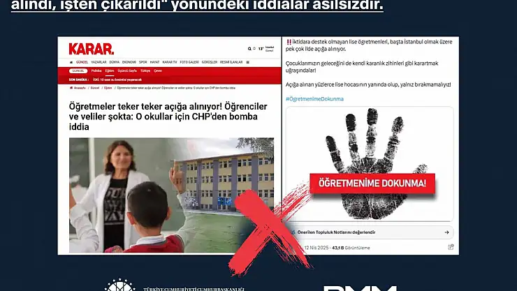 DMM: 'Köklü liselerde öğretmenler açığa alındı' iddiası asılsızdır