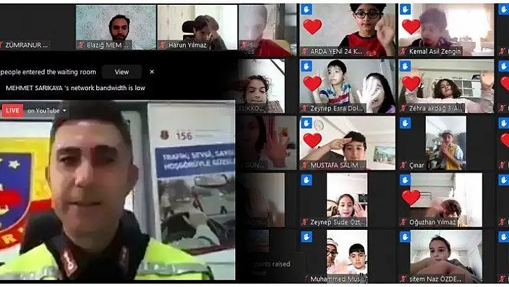 Elaziğ'da Eba Üzerinden Öğrencilere Trafik Eğitimi Verildi