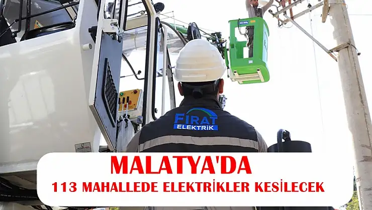 Fırat EDAŞ'tan Malatya Genelinde Planlı Elektrik Kesintisi Uyarısı