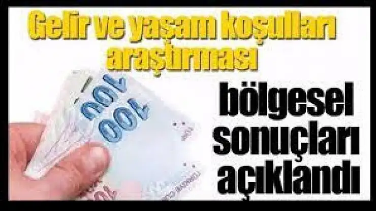 Gelir eşitsizliği en az (Malatya, Elazığ, Bingöl, Tunceli) bölgesinde oldu