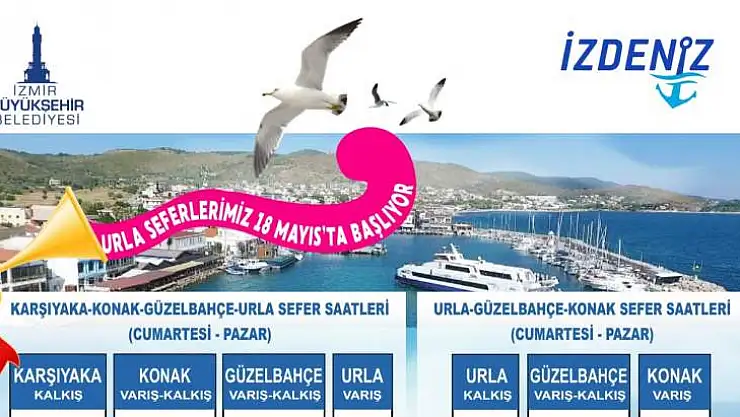 Urla vapur seferleri 18 Mayıs'ta başlıyor