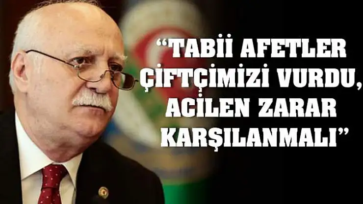 Tabii afetler çiftçimizi vurdu, acilen zarar karşılanmalı